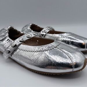 Steve Madden Anaya-ST Silver Studded Flats